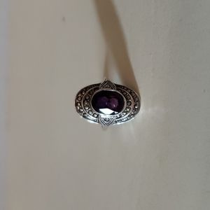 Sterling Amethyst Ring sz 6